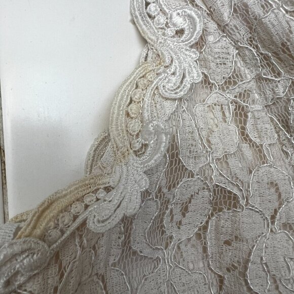 Vtg 90s Scott McClintock Halter Lace Bodice Velvet Bustle Formal Dress 14 READ - Picture 14 of 14